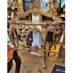 Marble Top Console with Mirror